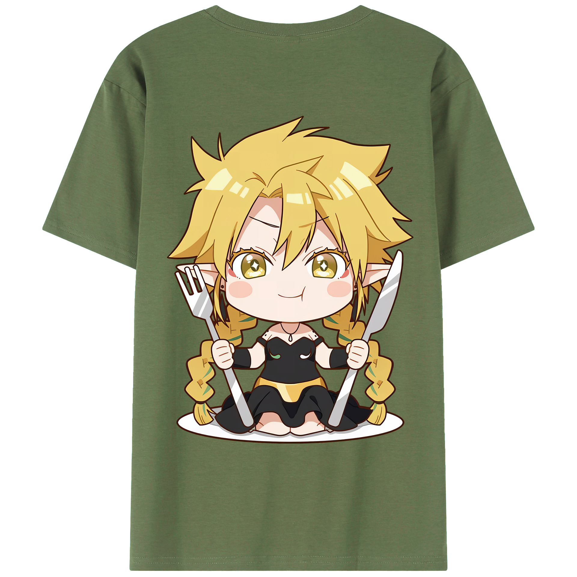 （画像用） 転スラ Regarding Reincarnated to Slime 綿100％ メンズ半袖Tシャツ（バックプリント） 通気性